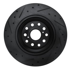 Lexus LS460 Brake Rotor (1) - Right Rear - R1 Concepts - Drilled & Slotted - Black - `07-`17 Lexus LS460 Brake Rotor (1) - Right Rear - R1 Concepts - Drilled & Slotted - Black - `07-`17